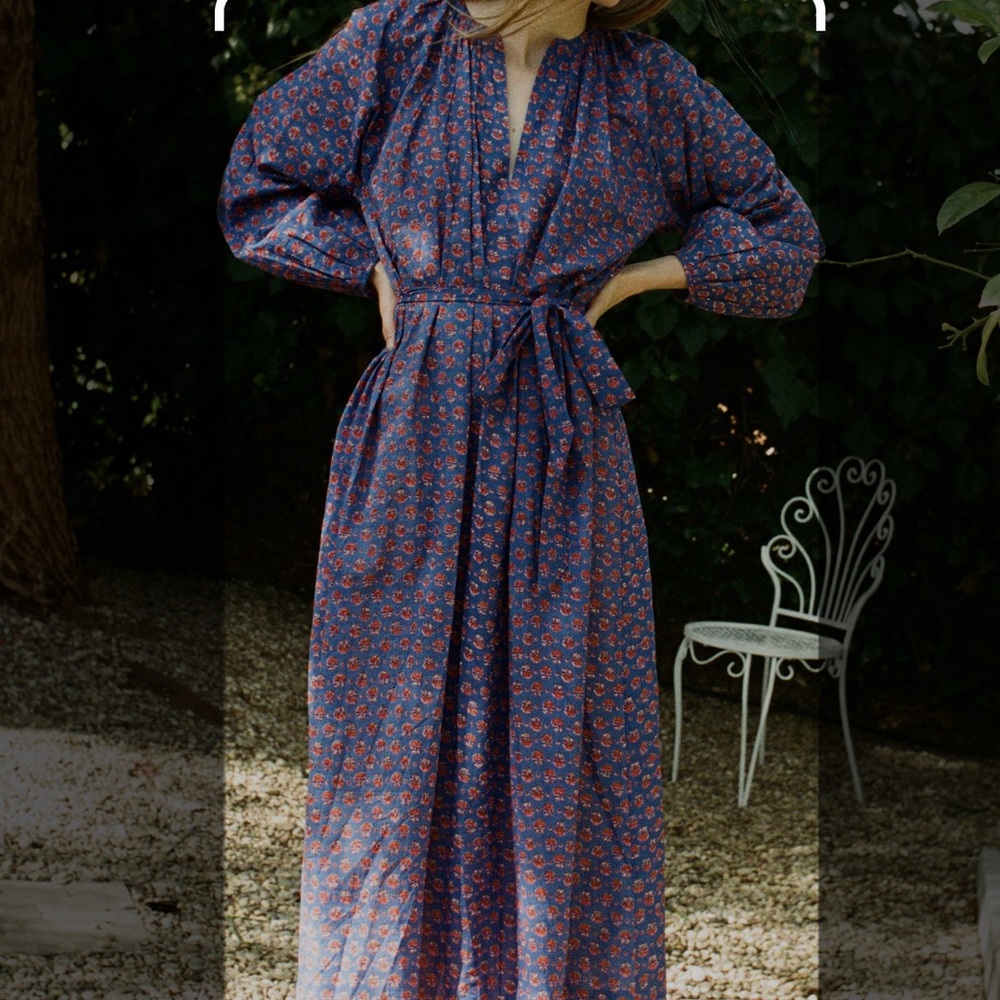 Doen Josephina Dress, Lapis Daisy Bloom, size small, nwt